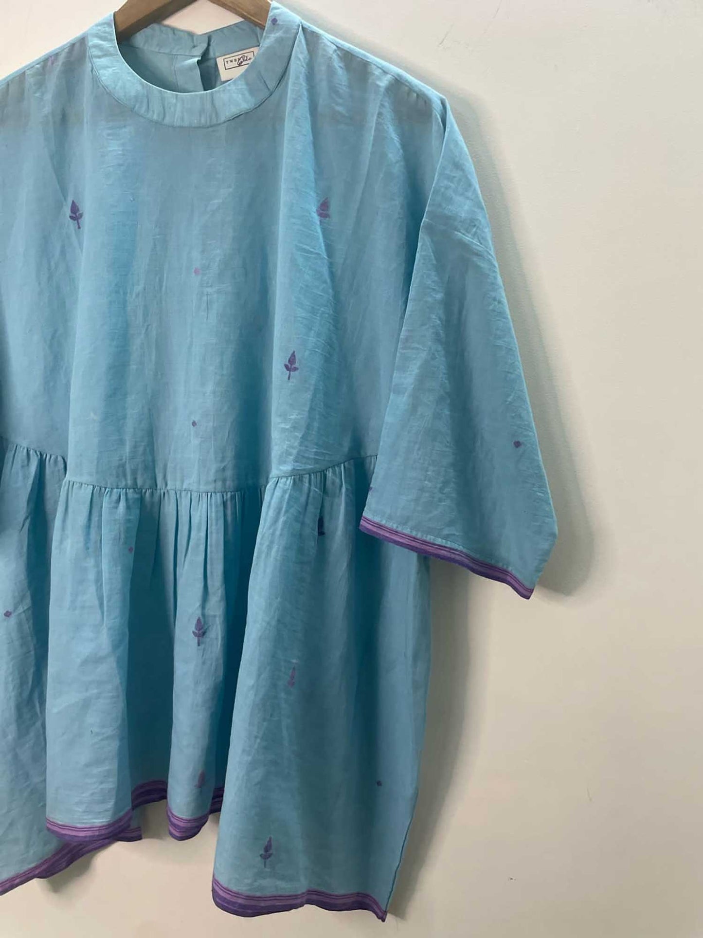 Relax Peplum Blue Top