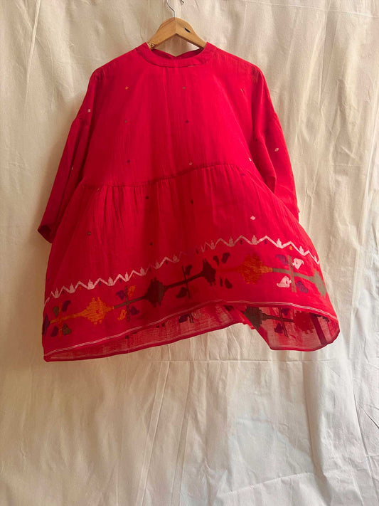 Relax Peplum Red Top