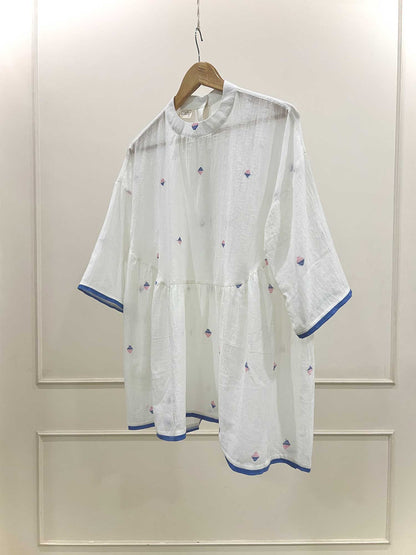 Relax Peplum White Top