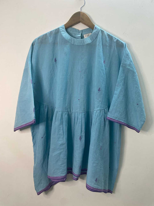 Relax Peplum Blue Top