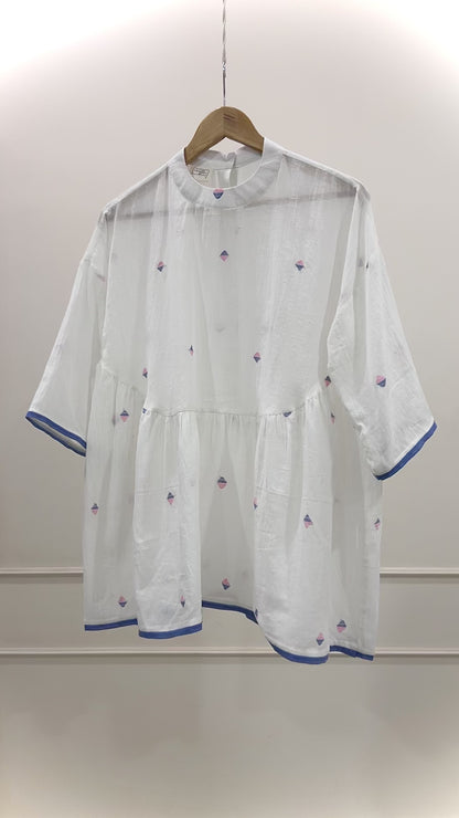 Relax Peplum White Top