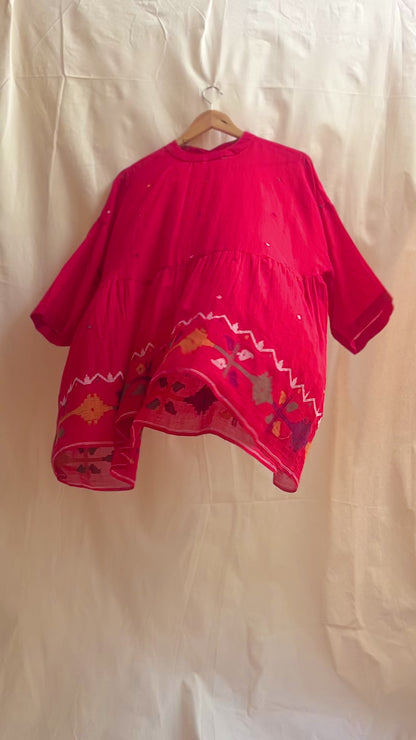 Relax Peplum Red Top